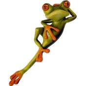 Resim Komik 3d Kurbağa Araba Plakası Çizilmez Su Geçirmez Vinil Çıkartması Oto Dekorasyon 