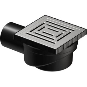 Resim V-Flow Kare 5606979 Duş Kanalı, Yandan Çıkışlı, 10X10 Cm, Dk 800 Kapak, Mat Krom 