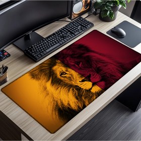 Resim 1 adet Galatasaray SK Ekstra Büyük Polyester Mouse Pad, Dayanıklı ve Kalın Yüzey, eSports ve Ofis Kullanımı için Kaymaz Masa Matı, Masa için Mouse Pad'ler 