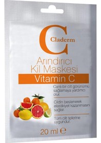 Resim Claderm Kil Maskesi 20 ml Sachet – C Vitamin 