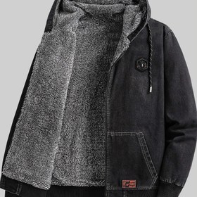 Resim Sonbahar ve kış için polar astarlı fermuarlı rüzgarlık ve yüksek kaliteli trendi rahat bol kesim kapüşonlu ceket, Kışlık Dış Giyim,Günlük Kış Giyimi,Fermuarlı Kapüşonlu Sweatshirt,Sokak Giyim Modası,Polar Astarlı Ceket,Erkek Dış Giyim,Sıcak Ceket,Günlük Dış Giyim,Günlük Giyim 