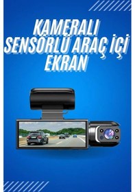 Resim Araç İçi Full Hd Kamera Ön Ve Arka Kameralı Ekranlı Araç Kamerası 