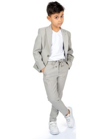 Resim Mnk Baby & Kids Spor Çocuk Ceket, Tişört , Jogger Pantolonlu Takım Mnk5682 Gri 