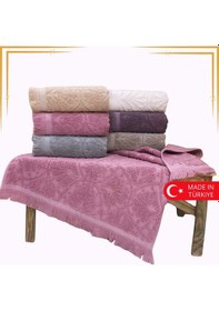 Resim Bilmar Bukle Jakarlı Saçaklı Gonca Desenli El Ve Yüz Havlusu 50 X 90 Cm X 6 Adet Çok Renkli 