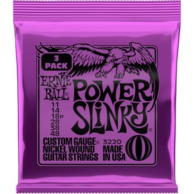 Resim Ernie Ball 3220 Power Slinky Nickel Wound Elektro Gitar Teli (3’lü Paket) 