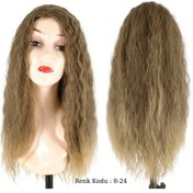 Resim Su Dalga Peruk Fiber Sentetik Açık Küllü Kumral Bal Köpüğü Ombre 