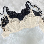Resim 2 Paket Kadın Büyük Beden Seksi Çiçek Dantel Sütyen Ultra-İnce Yumuşak Alt Teli Şekilli İç Çamaşırı Ona Mükemmel Hediye 