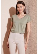 Resim Lela Bayan Bluz 5862000 Olive 