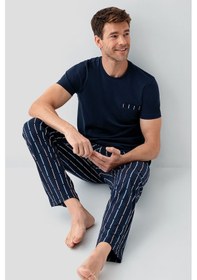 Resim Arnetta Erkek Lacivert Pijama Takım 5274-49517 Lacivert 