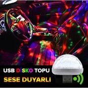 Resim EFN Store Sese Duyarlı Araç Içi Led Usb , Disko Topu Usb 