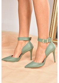 Resim Fox Shoes Yeşil Kadın Topuklu Ayakkabı K654073309 