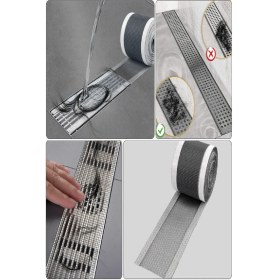 Resim 4 Metre Yapışkanlı Banyo Gider Koruyucu Saç Toplayıcı – Gider Böcek Koruyucu Gider Süzgeci 