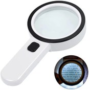 Resim Jeemson 30x Büyütme Gücü İki Cam Lensli 12 Led Işıklı Abs Kasa Büyüteç - 80mm Lens 