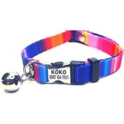 Resim Ayz Markalama İsimli Metal Kilitli Kedi Tasması Çok Renkli M 