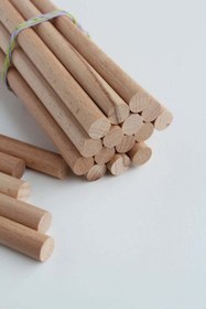Resim Genel Markalar 24mm Çapında Tahta Çubuklar, 10'lü Set El Işi 30cm Çubuk 