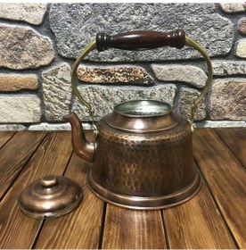 Resim Oksitli Maraş Bakır Demlik 