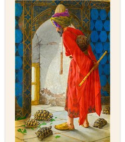 Resim Osman Hamdi Bey Kaplumbağa Terbiyecisi - Art Print - Matt Studio / 50x70 cm 