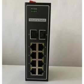 Resim Scodeno 8 Port Bakır 8*10/100/1000 2*1000 Port Fiber Girişli 10 Port Endüstriyel Yönetilebilir Poe Switch 