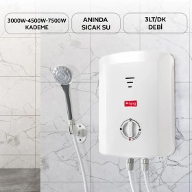 Resim King K 7008 Ekvator Ani Su Isıtıcı 7000 W Güç 8 Litre Kapasite ile Hızlı Isıtma 