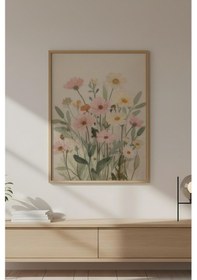 Resim Huhuli Ahşap Çerçeveli Wabi Sabi Koleksiyon Tablo Huhu754 