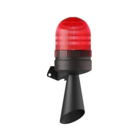 Resim Mesan LED Flaşör 2 Ses Borulu Elektronik Siren Ms 5826.1.12-24VAC/DC 