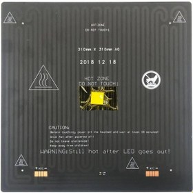 Resim Koodmax 3d Yazıcı Alüminyum Alt Tabaka Sıcak Yatak Baskı Alanı 310 310 2mm Isıtma Platformu 260w 