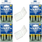 Resim Varta 16 Adet 2100mah Şarjlı Aa Kalem Pil+pil Kutusu 