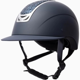 Resim Arix II Binicilik Kaskı, Kristal Detaylı, CE EN 1384 Sertifikalı, Hafızalı Köpük Astar - Lacivert / 49-51 