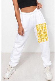 Resim Bluu Mevsimlik Kumaş Elastik Bel Baskılı Joggers , Eşofman Altı (528826755) Beyaz 