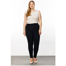 Resim Kadın Beli Lastikli Tayt Pantolon-siyah SiYAH 