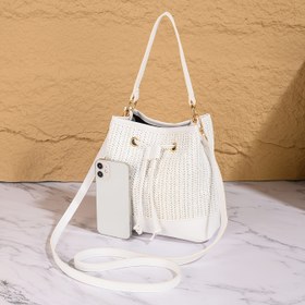 Resim Kadınlar için Ayarlanabilir Crossbody Çanta - Özelleştirilebilir Kayışlı Minimalist Beyaz Çanta, Günlük, Resmi veya Tatil Kullanımı İçin Geniş İç Mekan - Şık Kadın Tote Çantası, Dokuma Doku Tasarım, Altın Ton Donanım, Seyahat Aksesuarı, Hafif Malzeme, Günlük Kullanım Çantası 