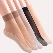 Resim 5/10 Çift Kadın Dantel Mesh Nefes Alabilir Anti-Snag Kaymaz Çorap - Bej, Beyaz, Siyah, Kırmızı, Mavi ile Kabartmalı Detay, Polyester %100.00, Kısa Uzunluk, Makine Yıkamalı, Casual Giyim | Kabartmalı Ayak Bileği Çorapları | Polyester Çoraplar 