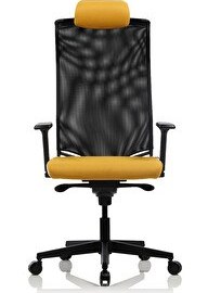 Resim Bürosit File 9 Başlıklı Plastik Sarı Yönetici Koltuğu 
