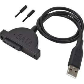 Resim Aogo USB 2.0 To 7+6 13 Pin Sata Laptop Cd/dvd Harici Bağlantı Kablosu Slimline Sata USB Kablo 