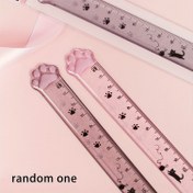 Resim Kedi Pençesi Sevimli Cetvel Rastgele Bir Hayvan Cetvel, Sevimli Cetvel, Kawaii Kırtasiye, Yenilik Düz Cetvel, Ölçüm Aracı, Kırtasiye, saç tokası Desenli Pembe Ve Net 