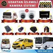 Resim ProstarTeknoloji Profesyonel Servis Araç Kamera Seti 4 Kameralı Kayıtlı 1 Tb Harddiskli Tak Kullan Set 