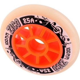 Resim Suntek Açık Pu Tekerlekli Sıralı Paten Tekerlek 100mm Turuncu 