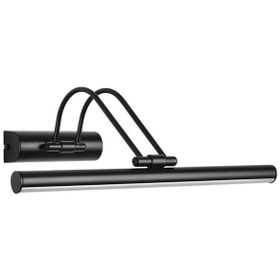 Resim Siyah Kasa 50cm Ayna Ve Tablo Üstü Mağnetli Ve Şarj Edilebilir Type-c Girişli Flüt Aplik Siyah 