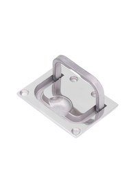 Resim Samdoo Deniz Seviyesi 316 Paslanmaz Çelik Gemi Lukluk Çekme Çemberi - Ayna Parlak Kare 76x56mm, Kabin Kapakları İçin Kolay Kaldırma Kolu 