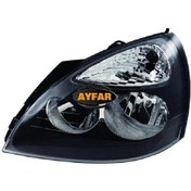Resim AYFAR Renault Clio Far Sağ (2001-2005) Siyah Çerçeveli 