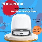 Resim Roborock Ultra Emiş Gücüyle Lüx Akıllı Robot Süpürge Beyaz 
