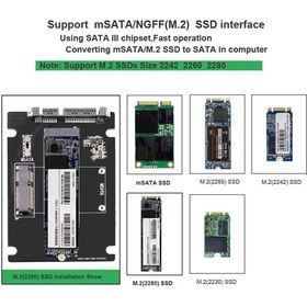 Resim PlatoonB Key Ngff Sata Kutu Msata Sata Çevirici M2 