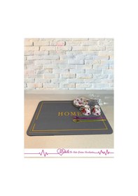 Resim 35x50 Bulaşık Matı, Bulaşık Kurutma Matı, Süper Emici Bulaşıklık, Tezgah Üstü Mat Gri 