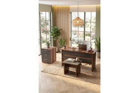 Resim Yurudesign Vario ABC Ofis Büro Masa Takımı Barok-Antrasit VO9-BA 