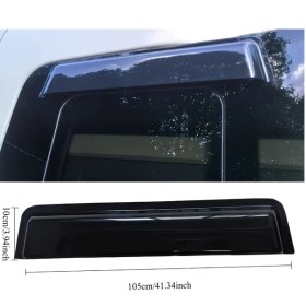 Resim Sunshine011 Siyah, 41.34 İnç Rv Pencere Yağmurluk, 3 Boyut, Pvc Malzeme, Kolay Montaj, Araçlar İçin. Siyah 