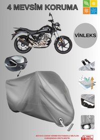 Resim AutoEN MONDİAL 125 VULTURE İ VİNLEKS ARKA ÇANTA KİLİT UYUMLU MOTOR BRANDASI LÜKS KALİTE-GRİ 