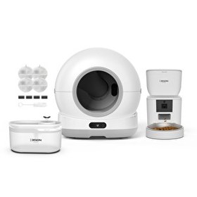 Resim Xenon Smart Akıllı Kameralı Kedi Tuvaleti Çelik Kaseli 4 LT Mama Kabı Su Pınarı ve Filtre 4'lü Pet Seti 