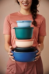 Resim Mepal - Multi Bowl Cirqula Round - Kapaklı Saklama Kabı - Buzdolabı için hava geçirmez saklama kutusu ve mikrodalga fırın kabı olarak uygundur - 350 ml - Canlı Yeşil 