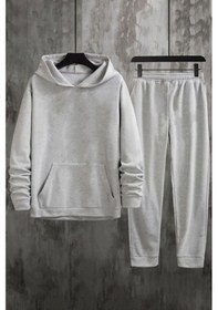 Resim Uyguntarz Unisex Quenn Baskılı Eşofman Takımı Gri 