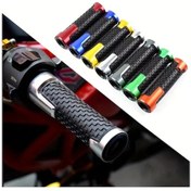 Resim Chuangyinshop Blue Universal Motosiklet Alüminyum Alaşım Gidon Kapağı Ve Düşme Önleyici Tıpa Seti 